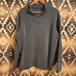 Gap Men’s Grey Quarter Zip Sweater, Size XL